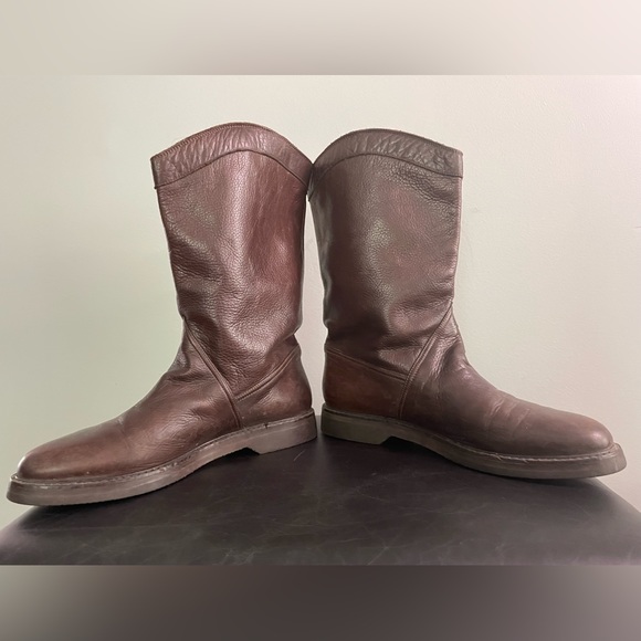Men’s Galo Leather Boots, Brown 10 - Picture 3 of 6